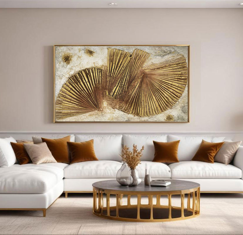 Treasures of Antiquity structural abstract painting mixed media on canvas